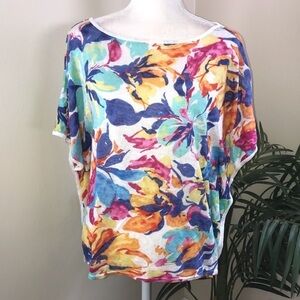 Ralph Lauren Woven Knit Short Sleeve Top M